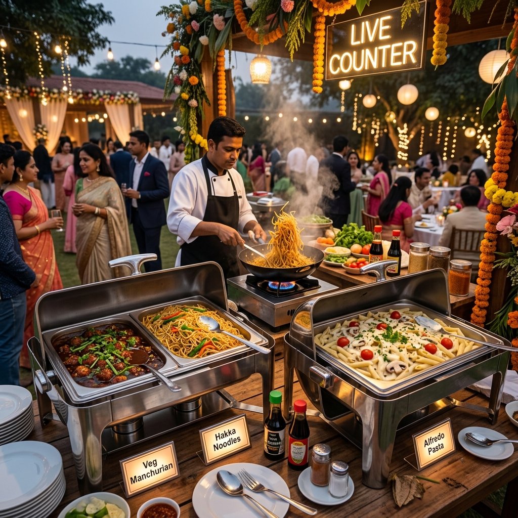 Chinese & Continental Live Catering Counter