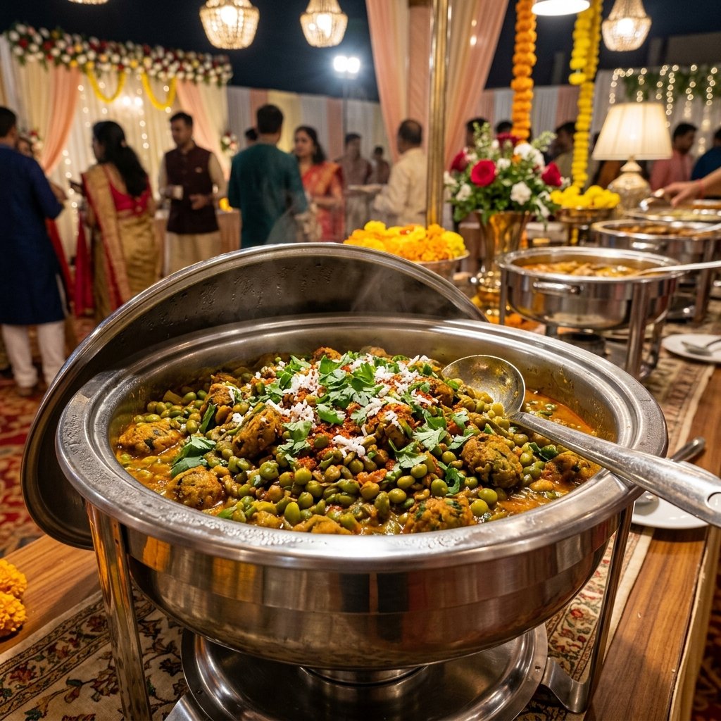 Kathiyawadi Lilva Papdi Muthiya Sabzi